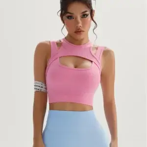 Cutout Crop Tank Top Sleeveless