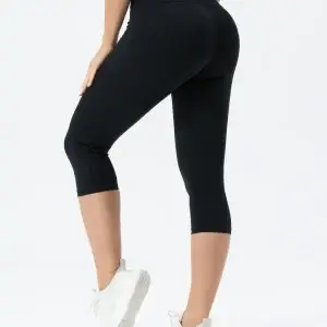 V Cross Waist Yoga Capris Leggings High Waisted